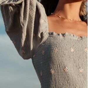 Bohme Ditsy Floral Embroidered Dress